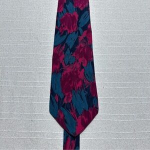 Vintage Christian Dior Monsieur 100% Silk Tie - Floral/Abstract Pattern